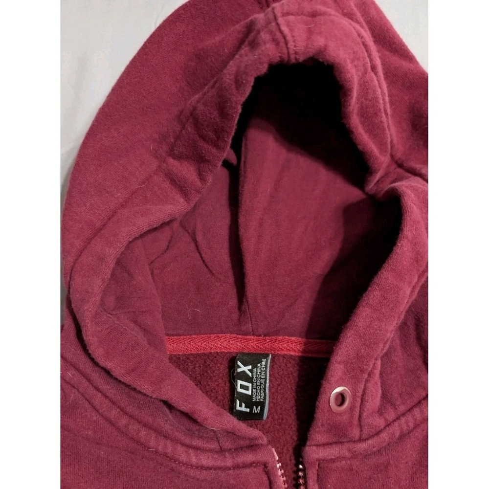 FOX Racing Hoodie Womens Medium Full Zip Logo Red Motocross Sweatshirt - Picture 4 of 6